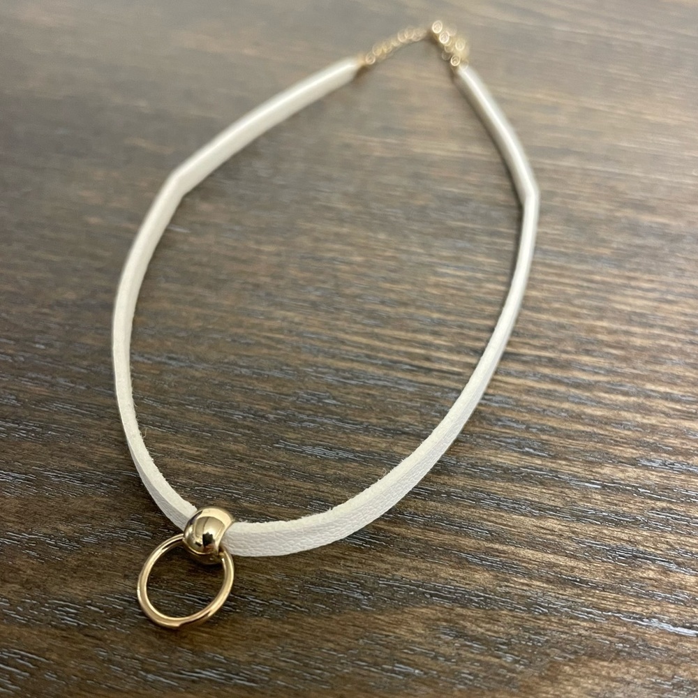 White Suede Choker